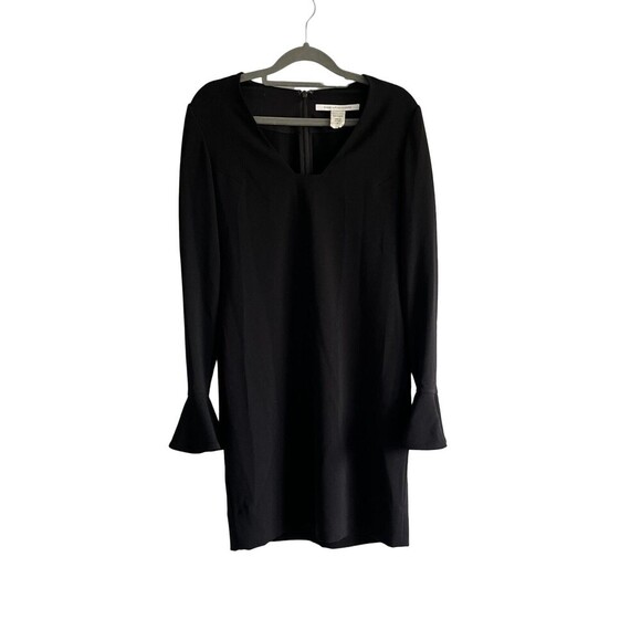 DVF‎ Diane Von Furstenberg Hazina Flare Sleeve Shift Dress Black Size 2 - Picture 3 of 10